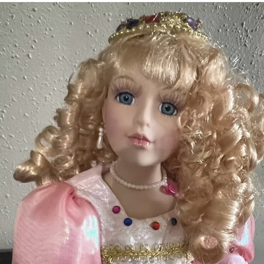 Vintage princess and the frog porcelain doll